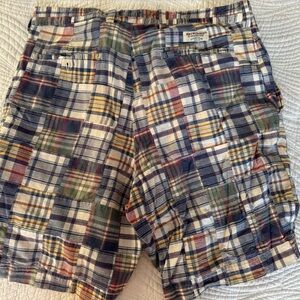 Patchwork Plaid Men Shorts